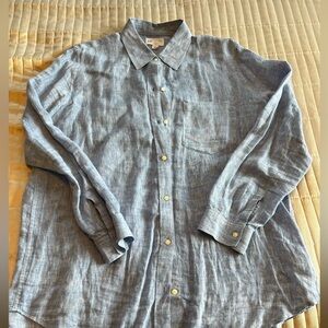 Women’s Blue Linen Gap Shirt
